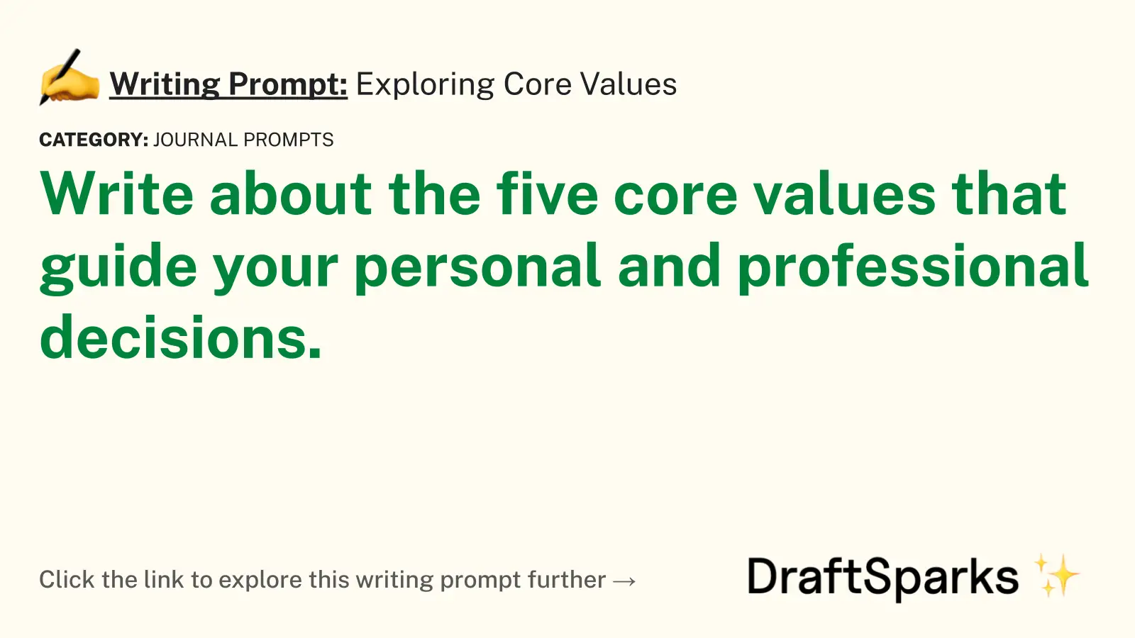 Exploring Core Values