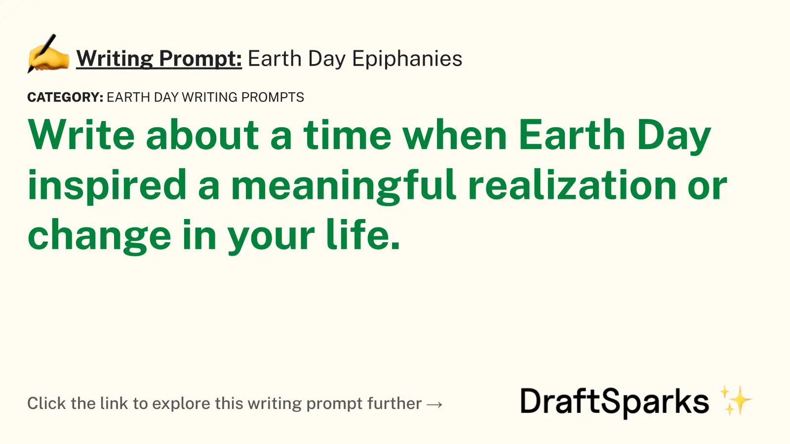 Earth Day Epiphanies