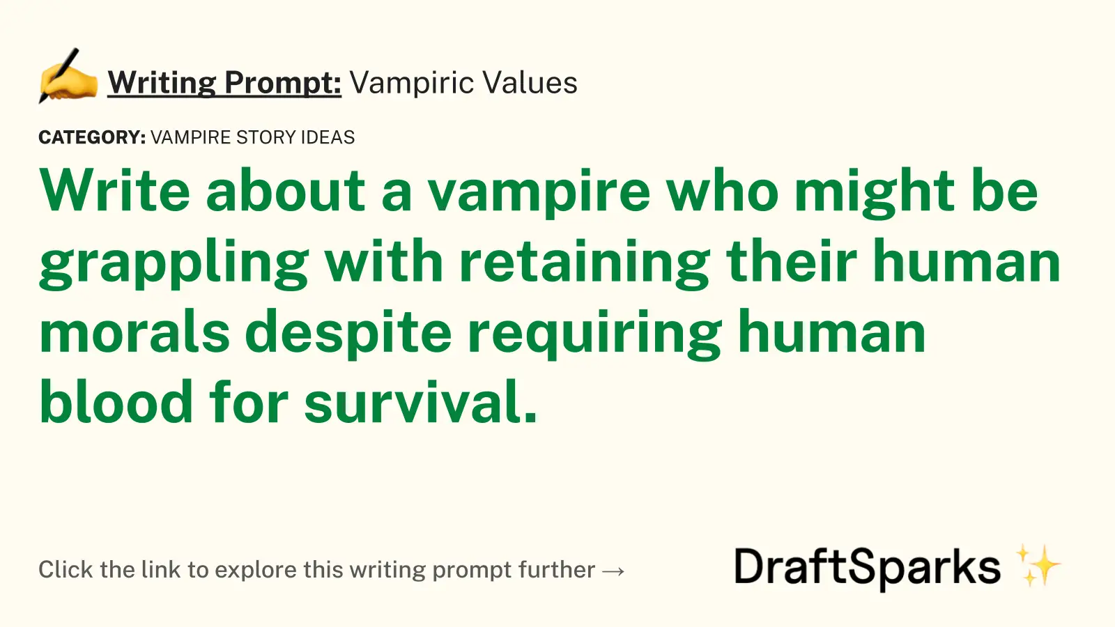 Vampiric Values