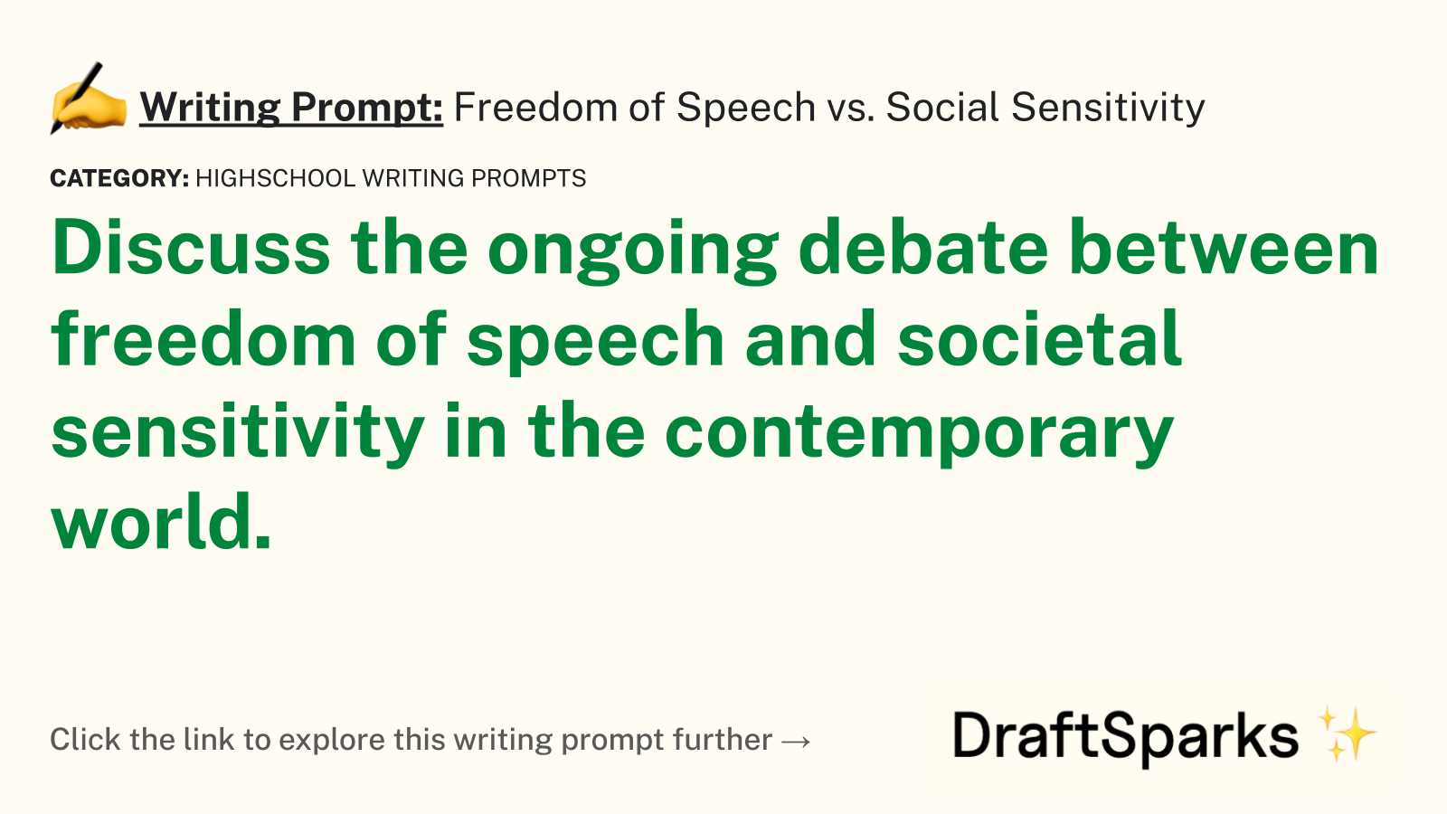 Freedom of Speech vs. Social Sensitivity