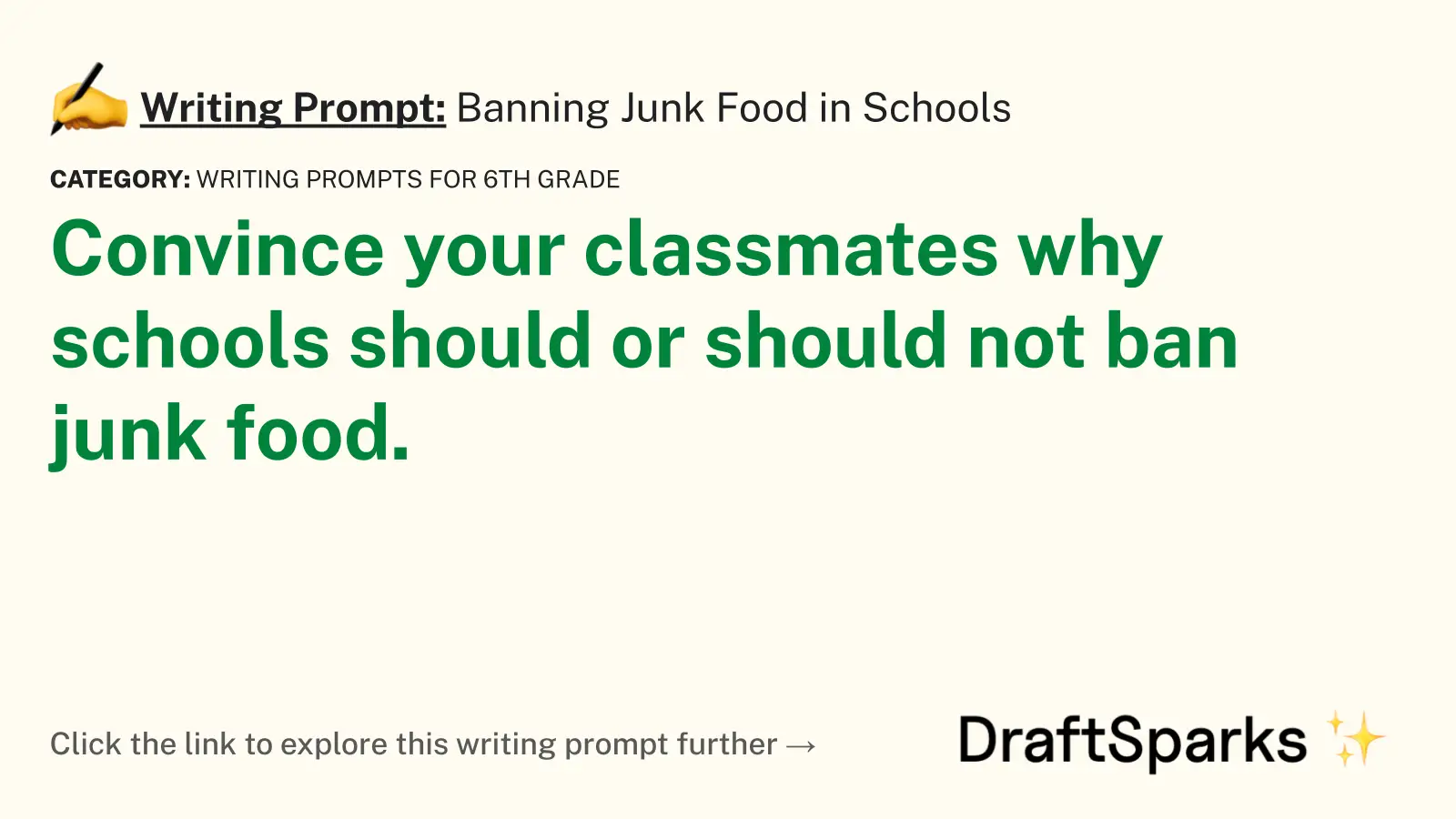 Banning Junk Food in Schools
