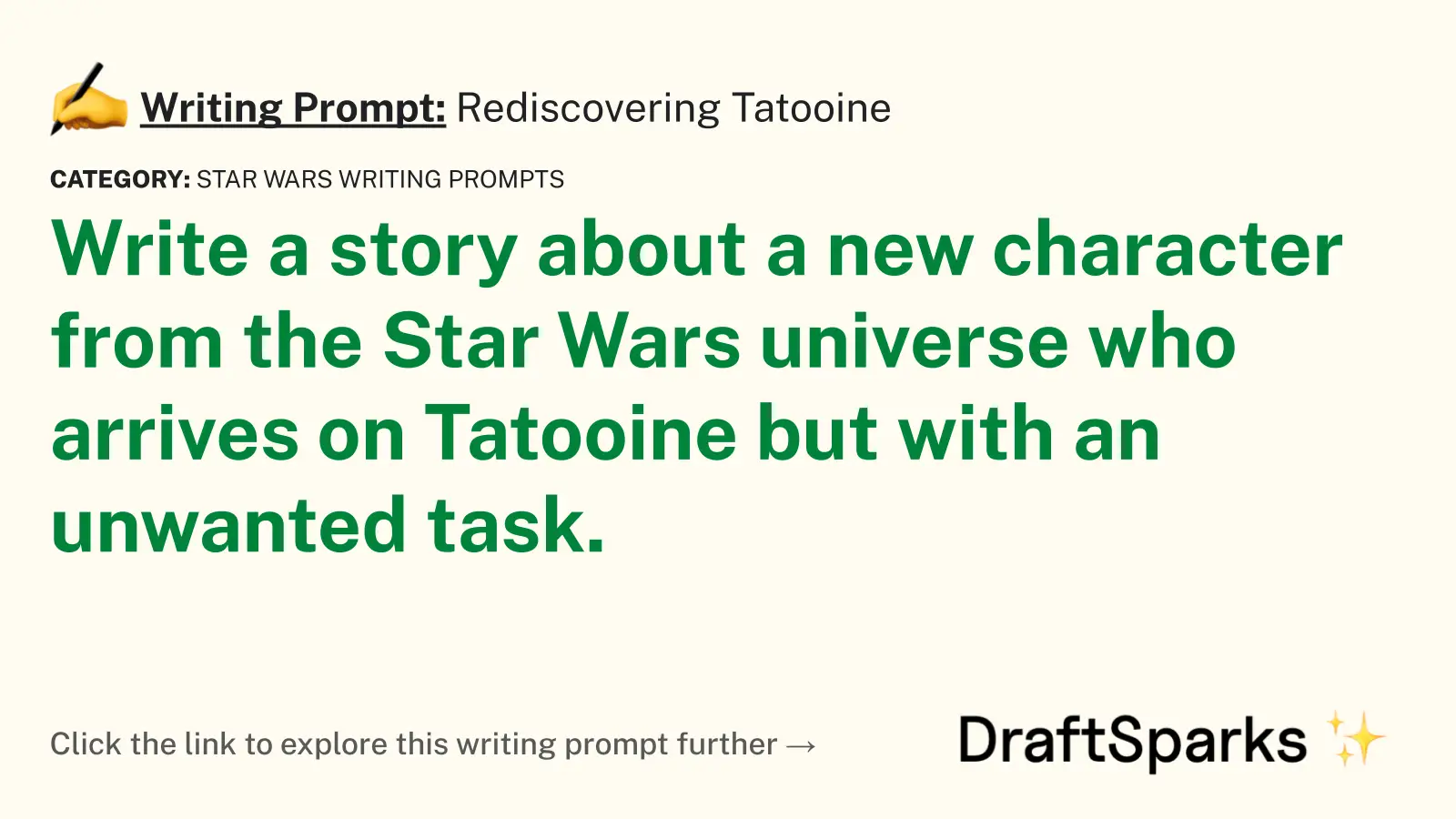Rediscovering Tatooine
