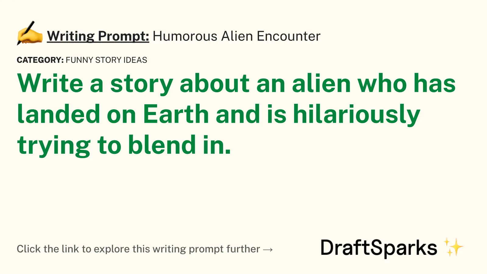 Humorous Alien Encounter