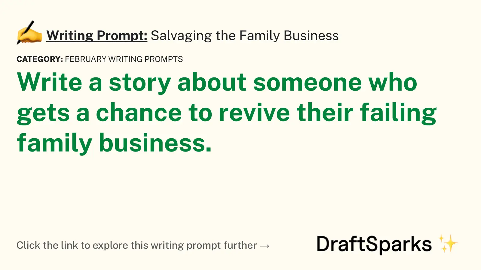 Salvaging the Family Business