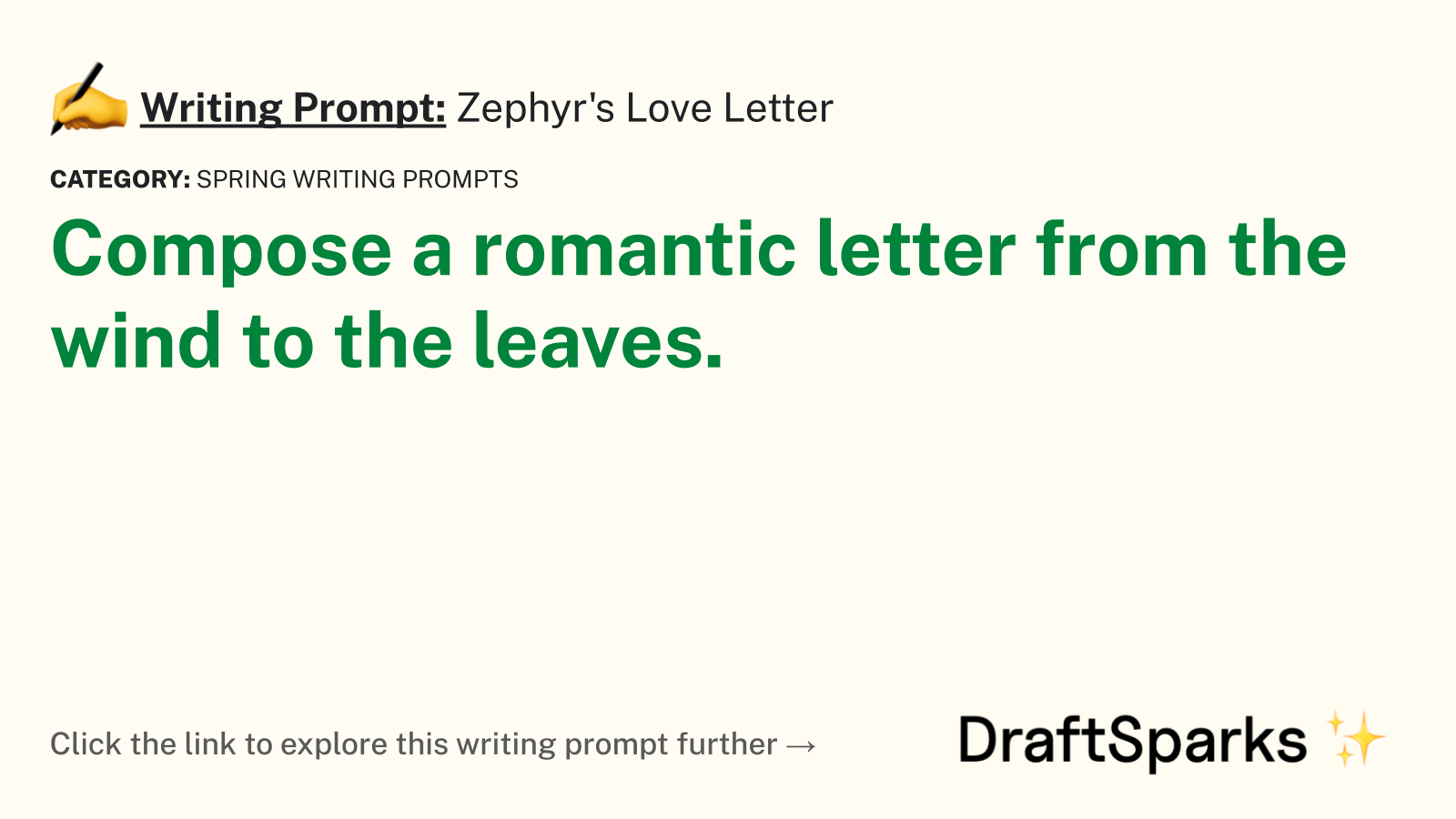 Zephyr’s Love Letter