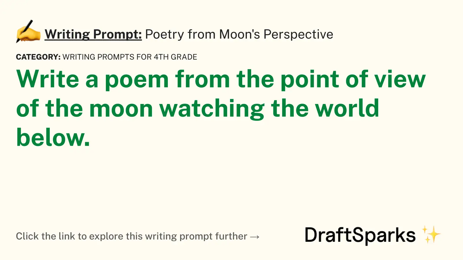 Poetry from Moon’s Perspective