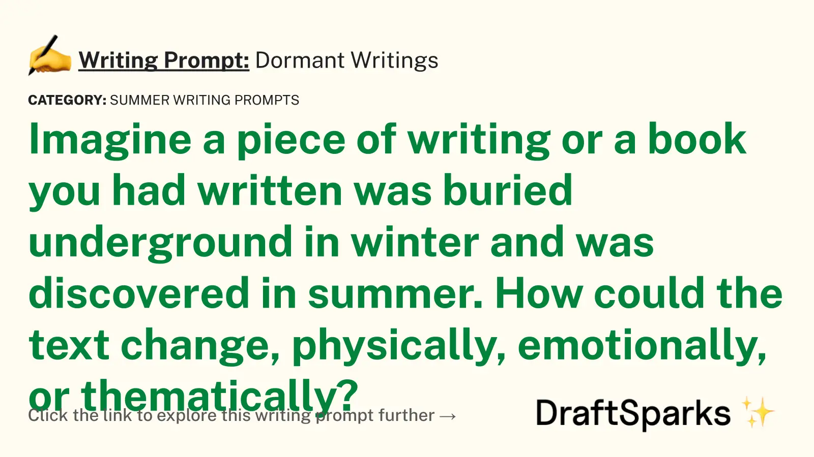 Dormant Writings