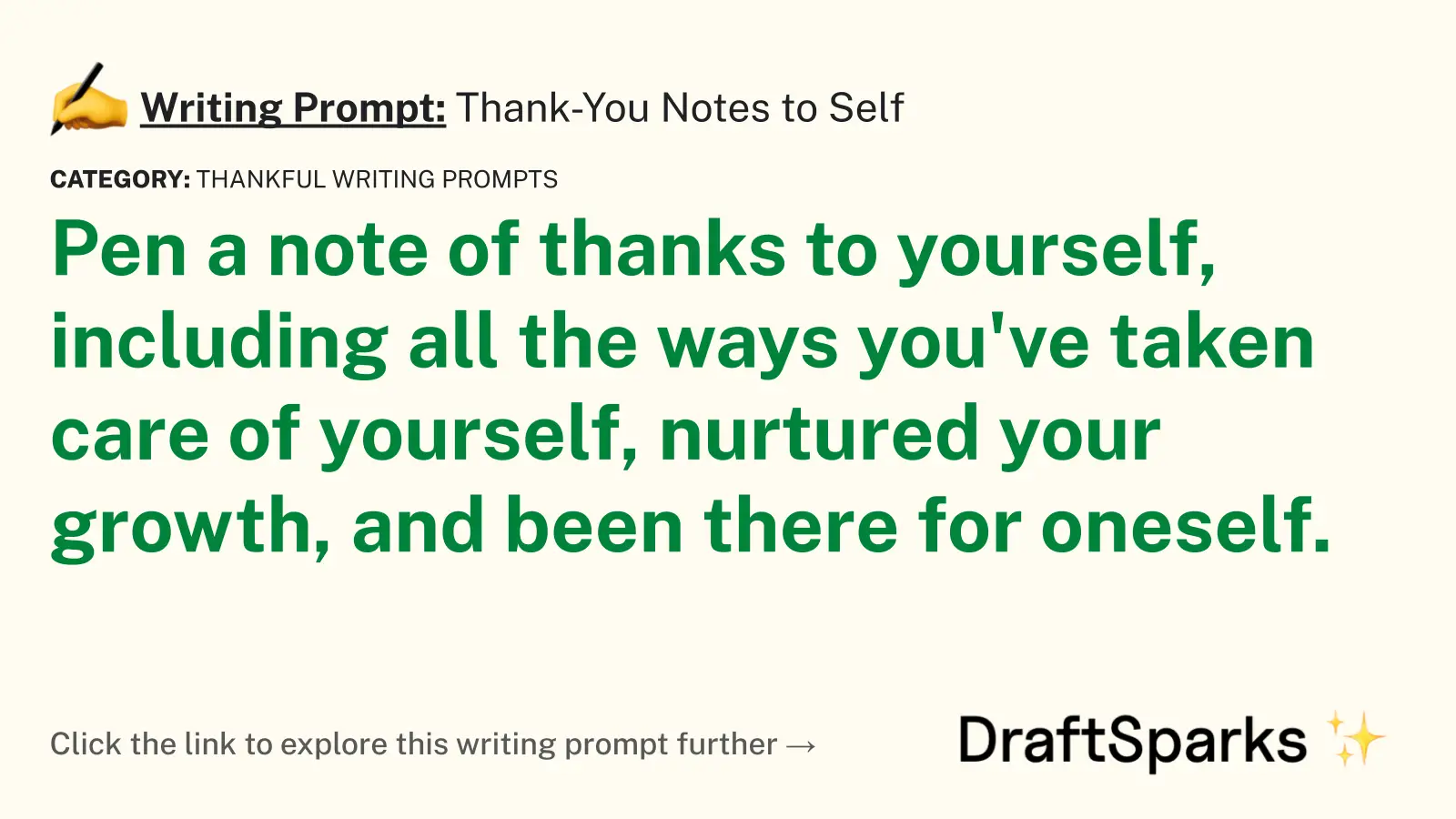 Thank-You Notes to Self