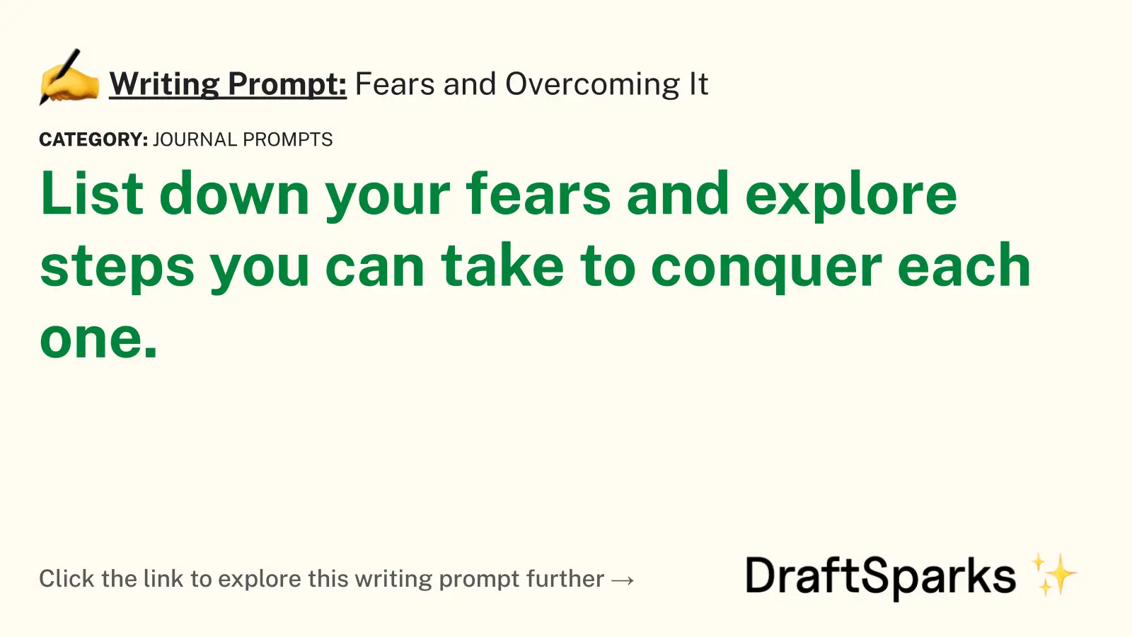 Fears and Overcoming It