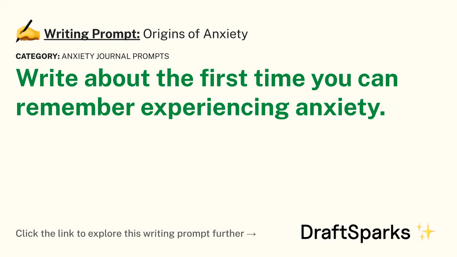 Origins of Anxiety