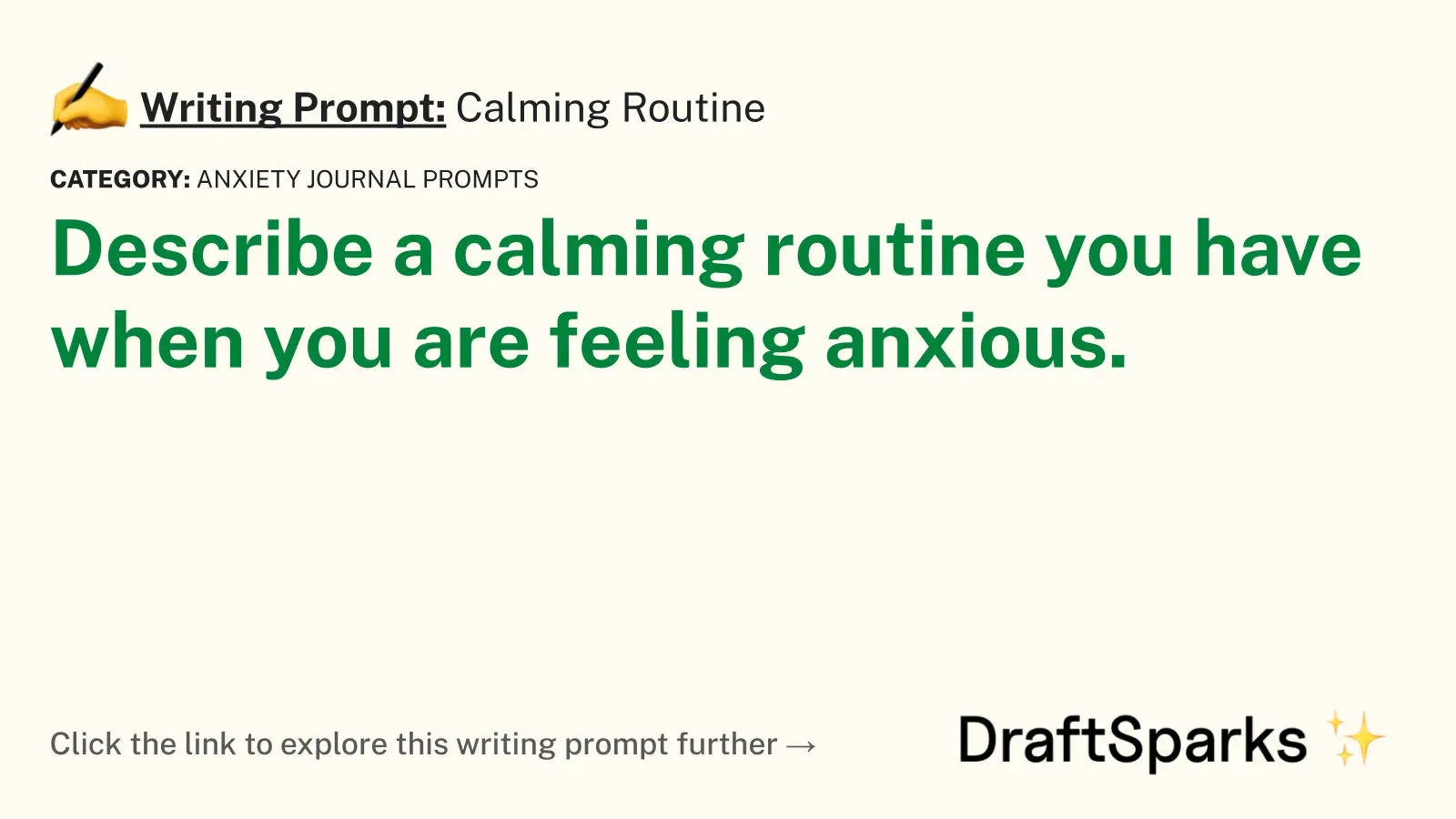 Calming Routine