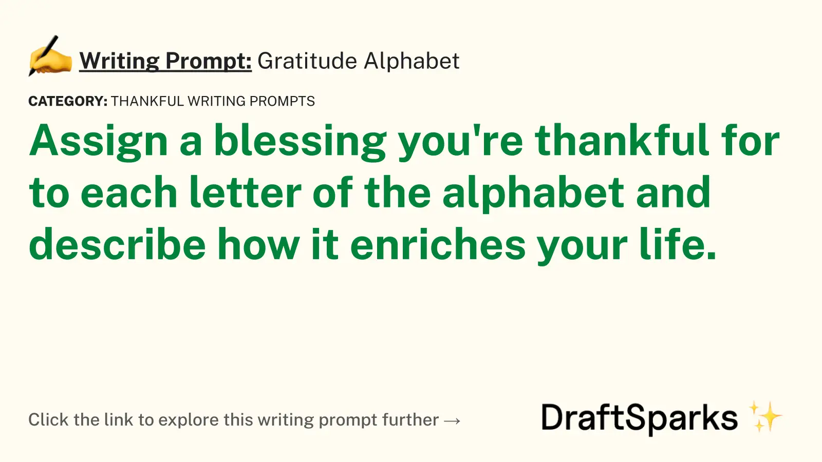 Gratitude Alphabet