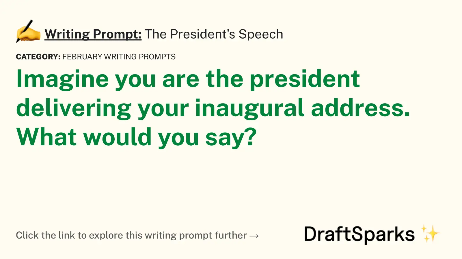 The President’s Speech