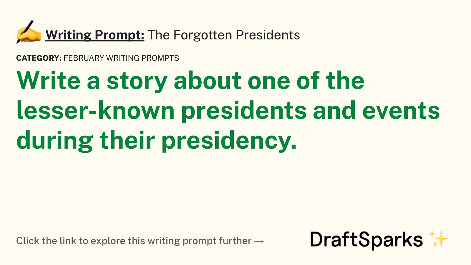 The Forgotten Presidents
