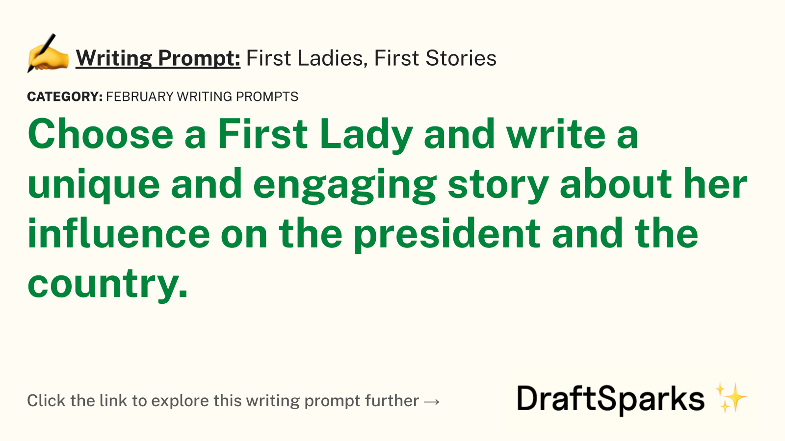 First Ladies, First Stories