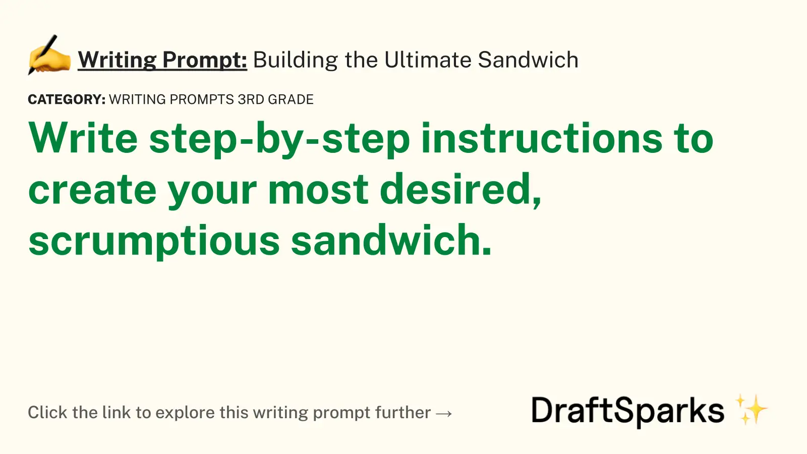 Building the Ultimate Sandwich
