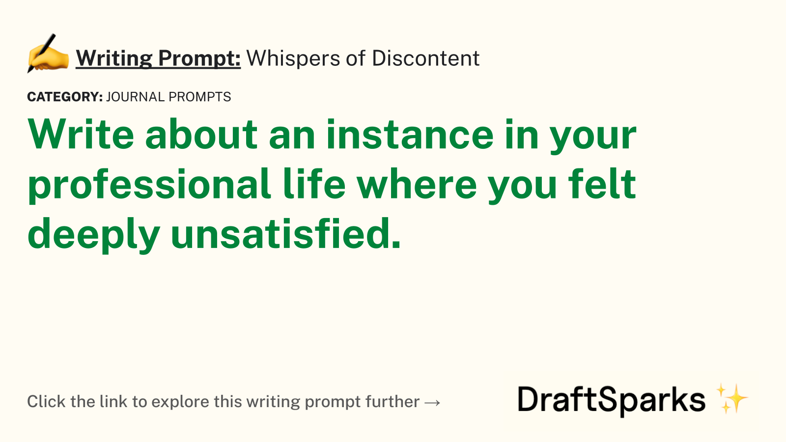 Whispers of Discontent