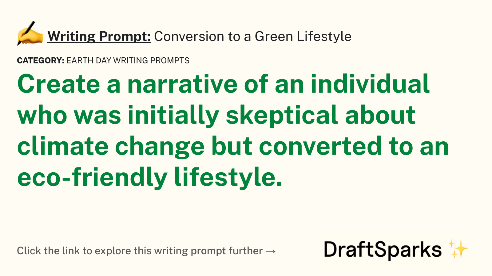 Conversion to a Green Lifestyle