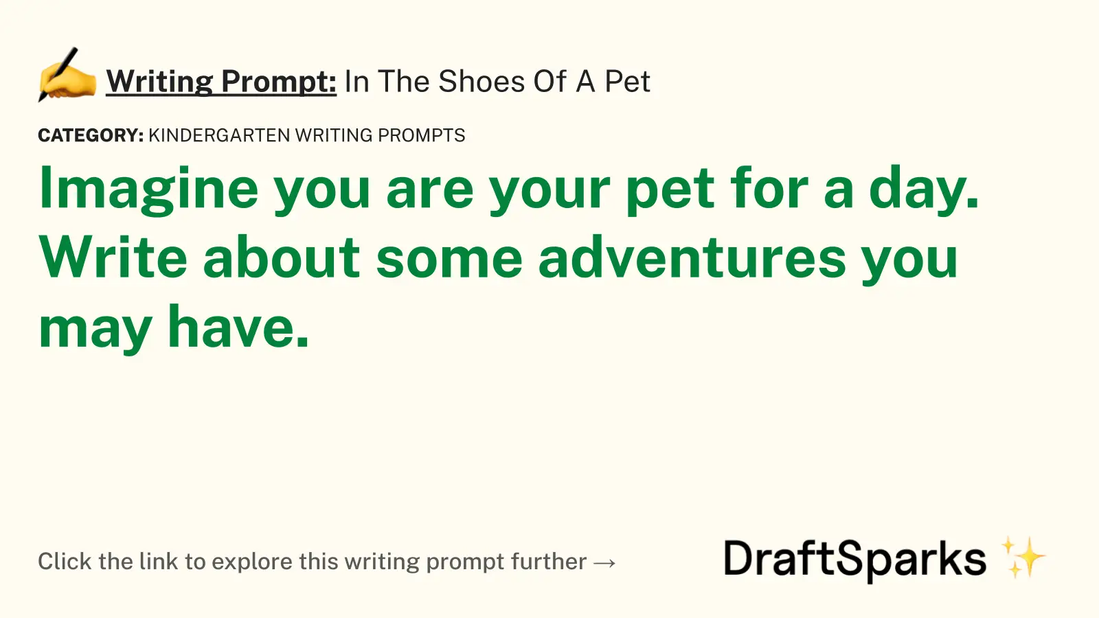 In The Shoes Of A Pet