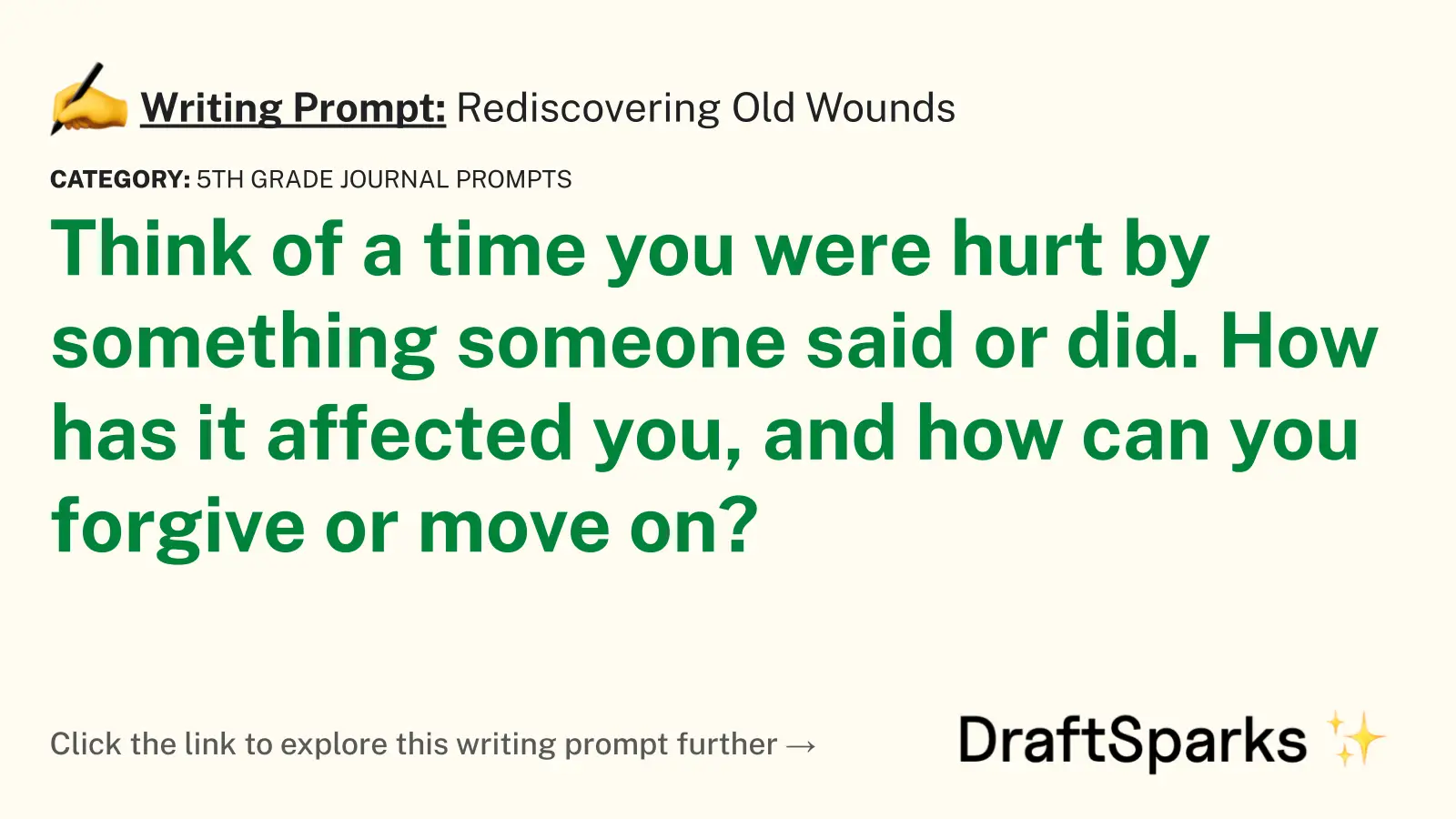Rediscovering Old Wounds