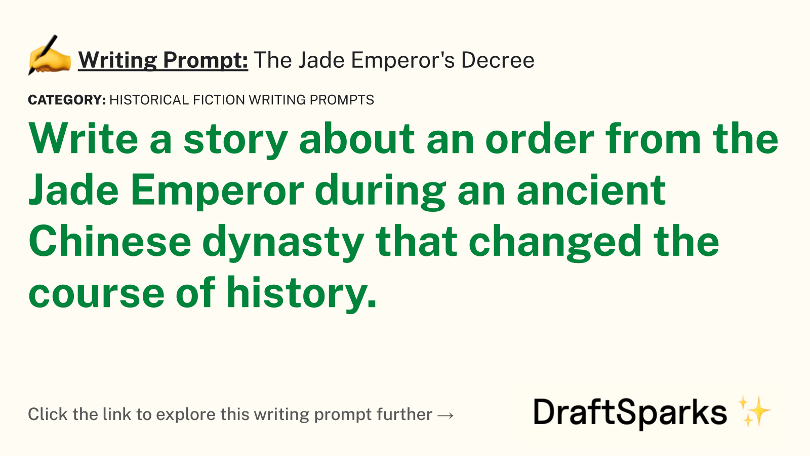 The Jade Emperor’s Decree