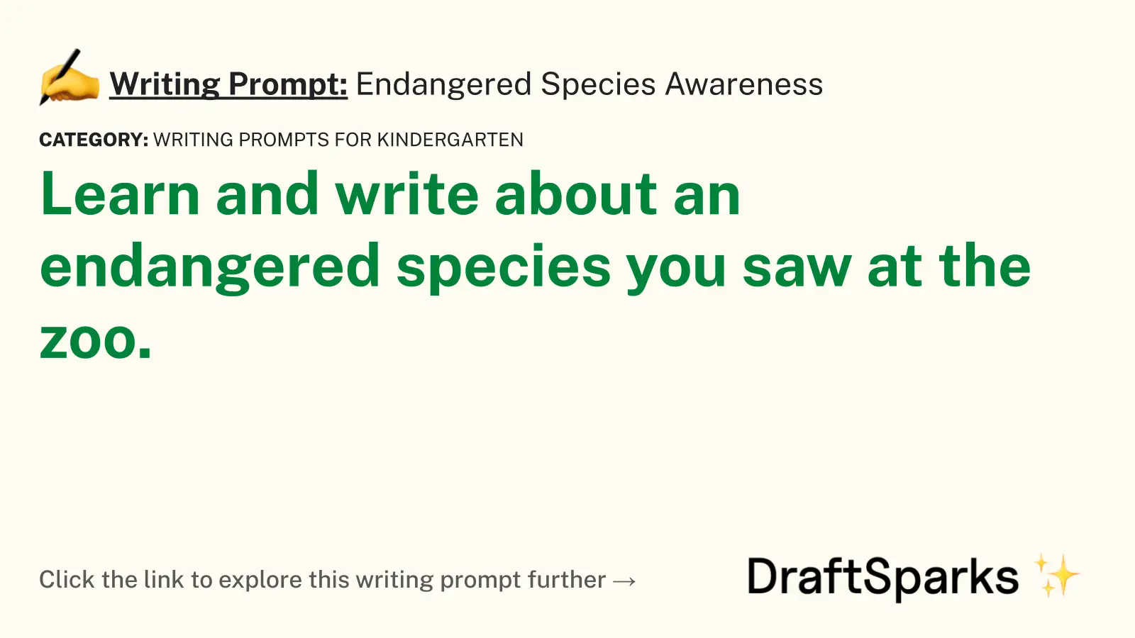 Endangered Species Awareness