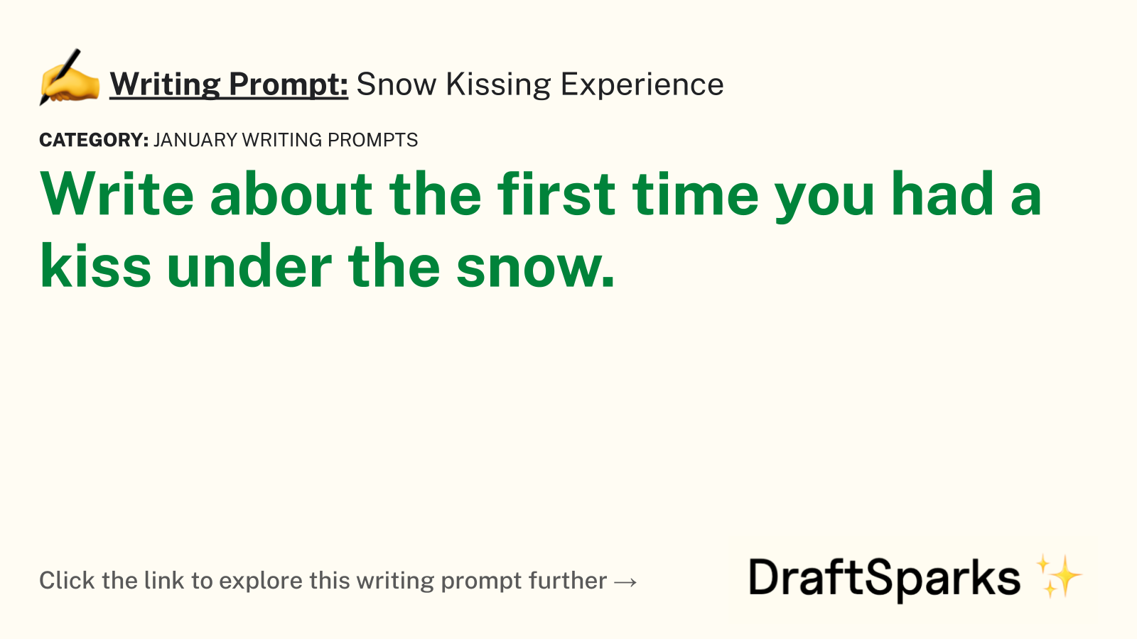 Snow Kissing Experience