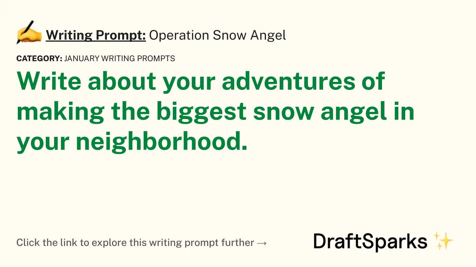 Operation Snow Angel