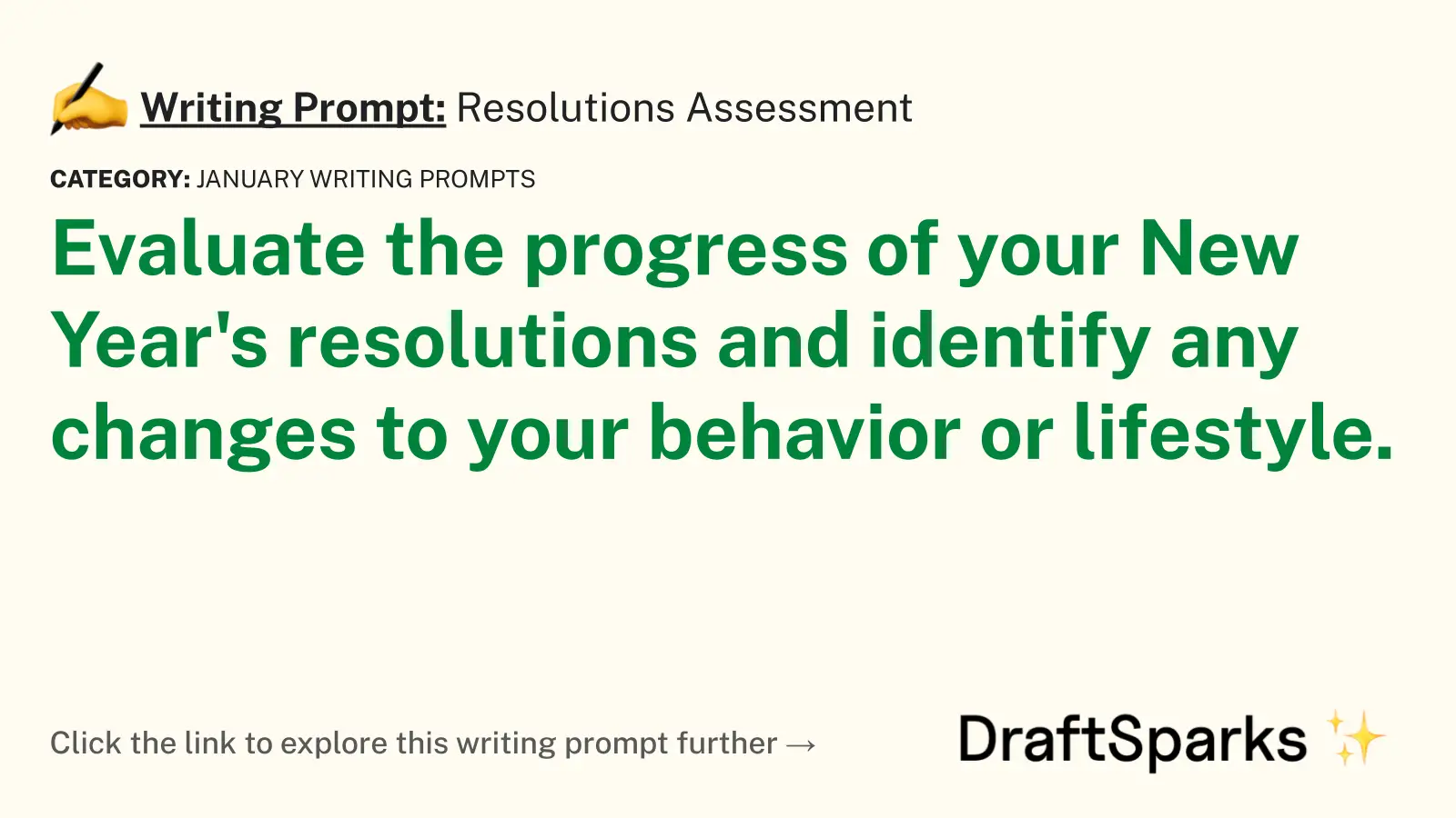 Resolutions Assessment