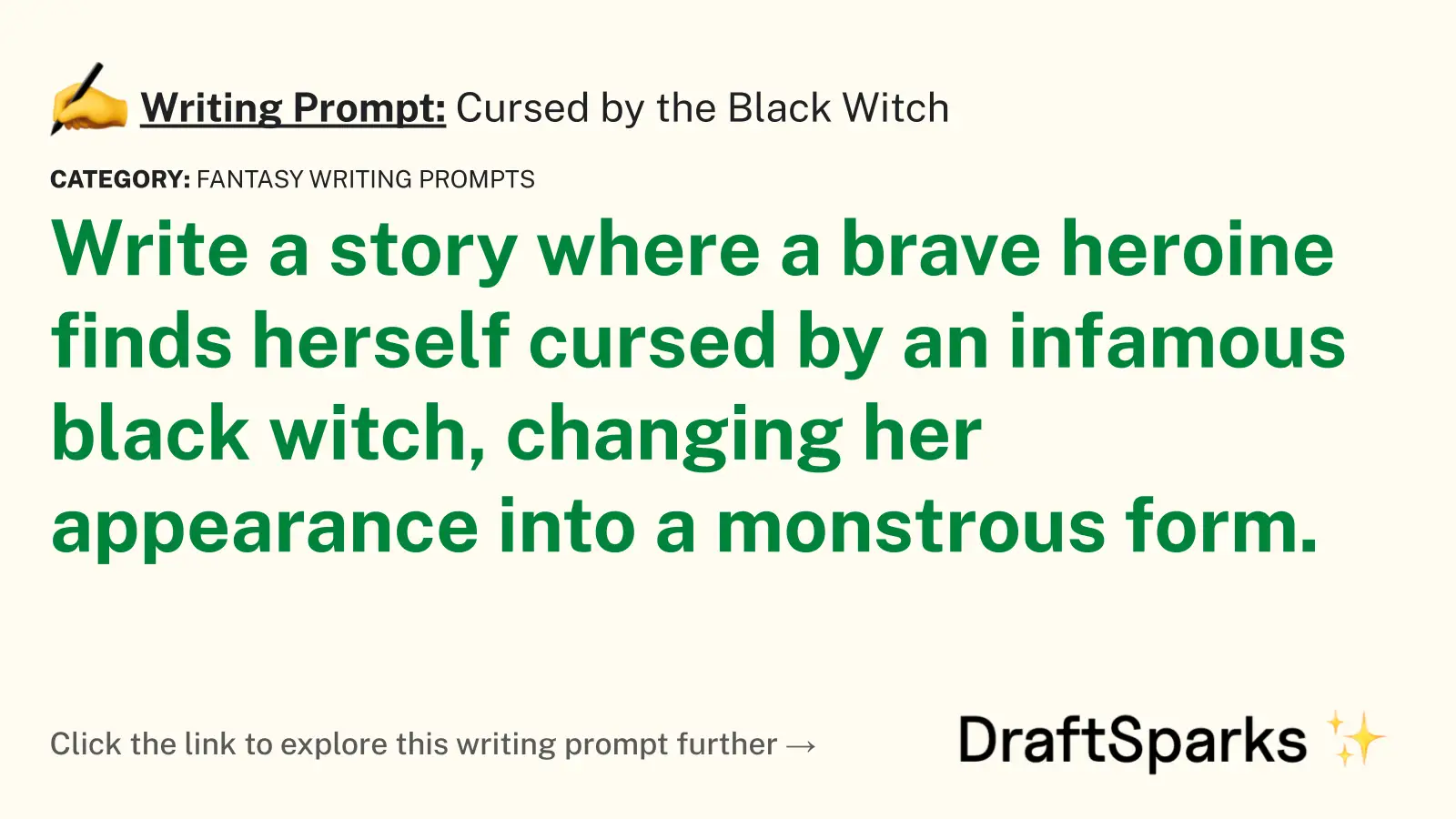 Cursed by the Black Witch