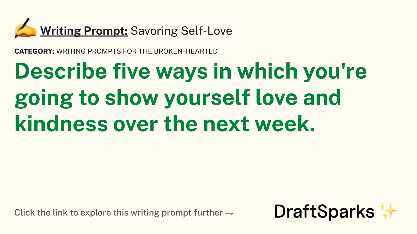 Savoring Self-Love