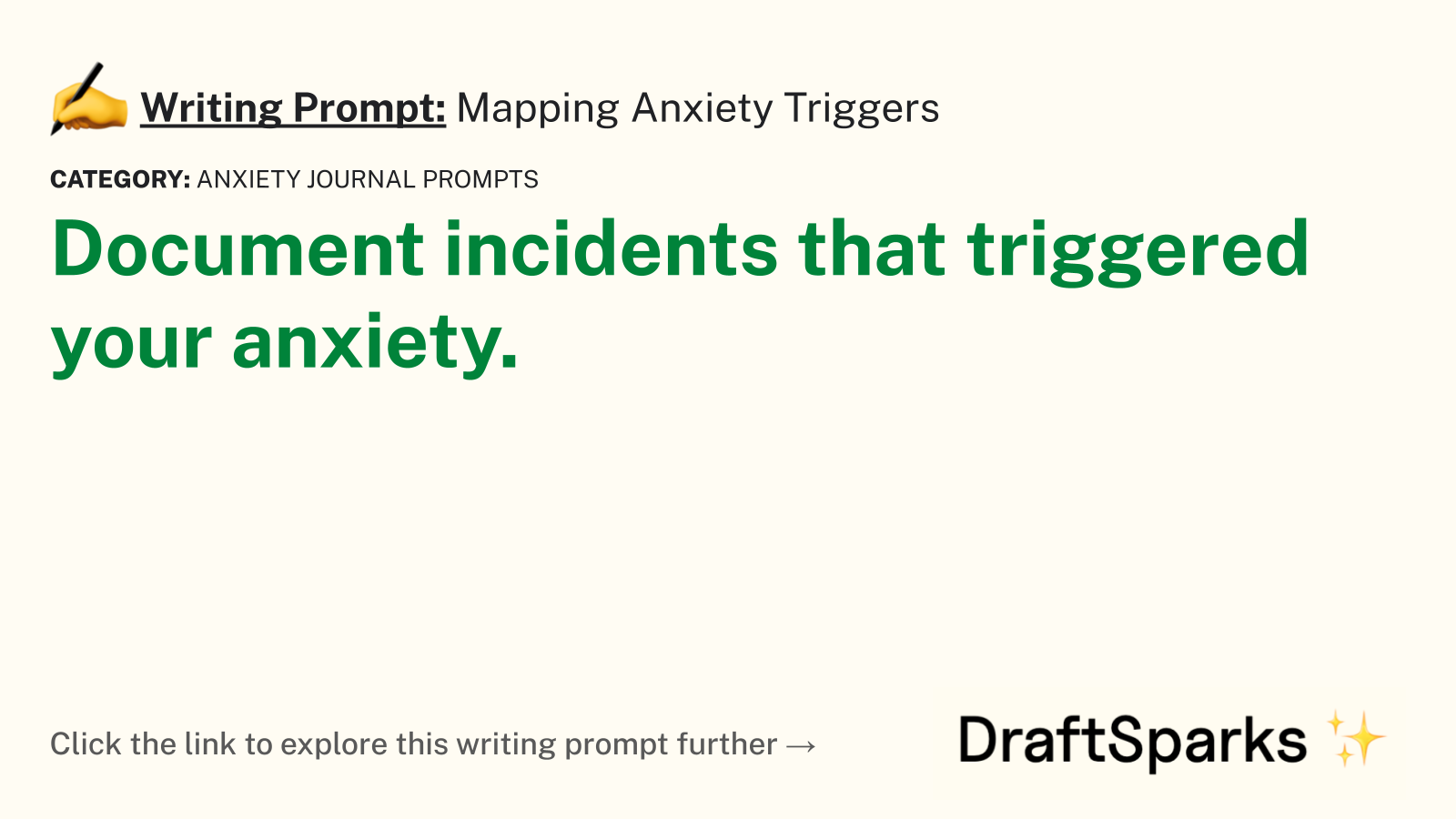 Mapping Anxiety Triggers