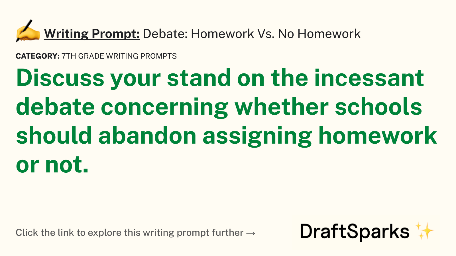 Debate: Homework Vs. No Homework