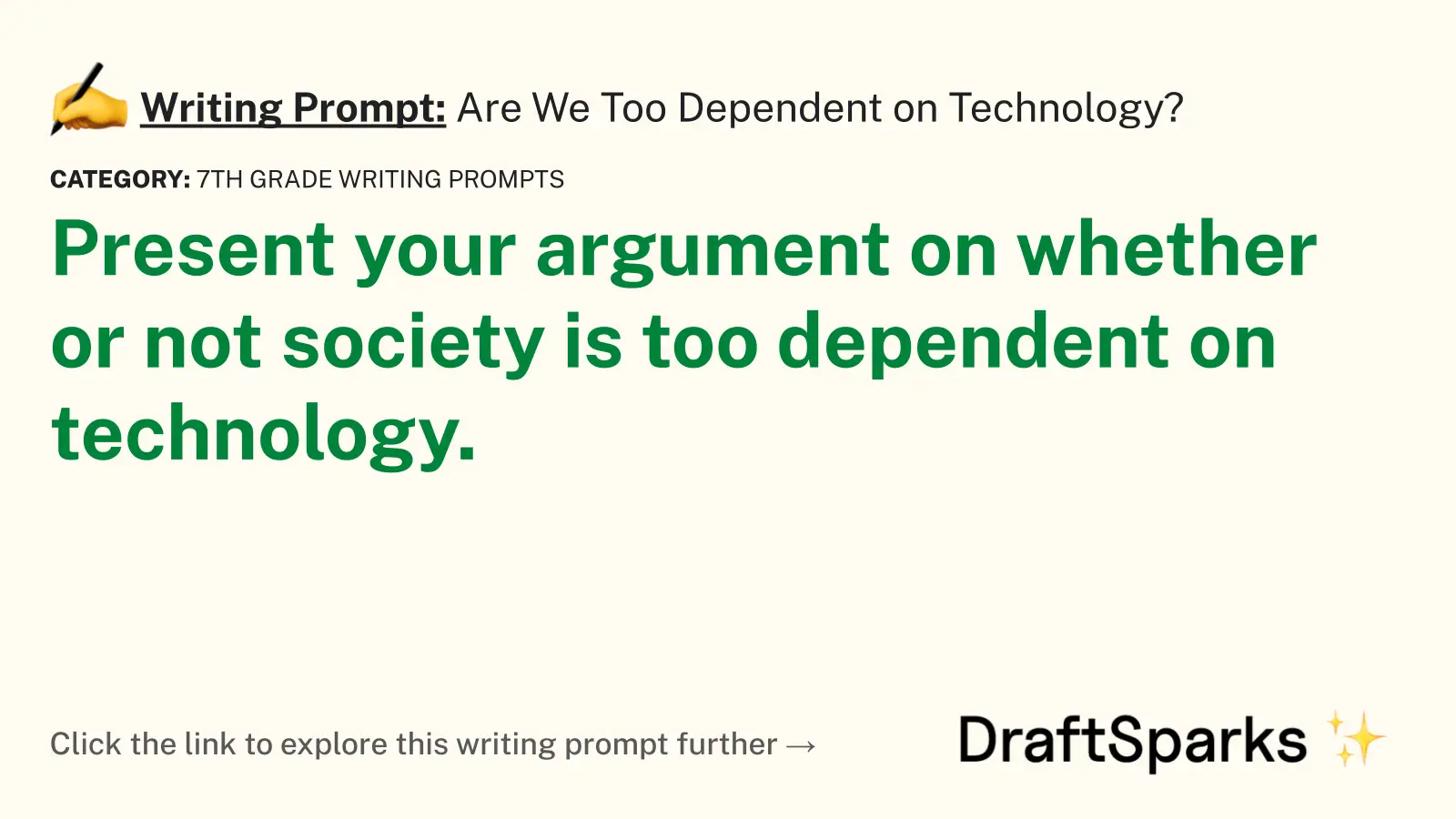 Are We Too Dependent on Technology?