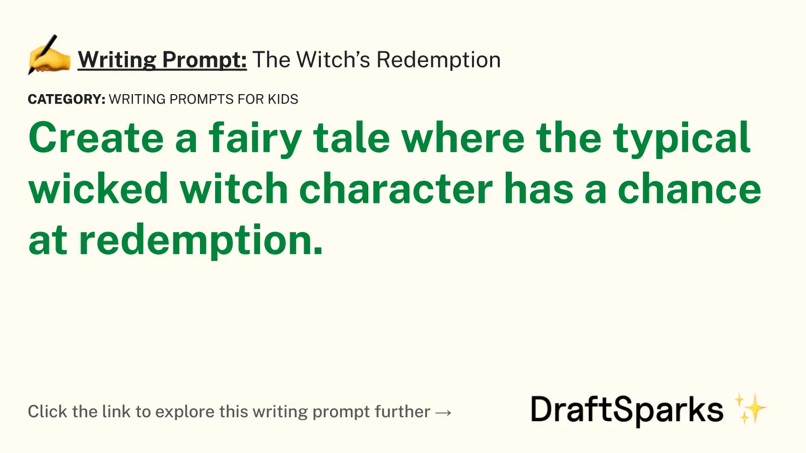 The Witch’s Redemption