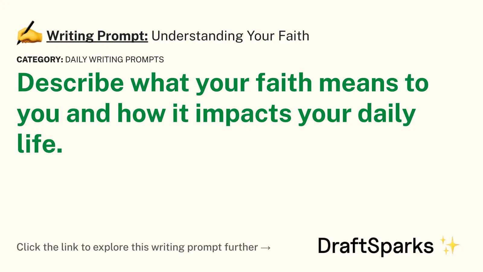 Understanding Your Faith