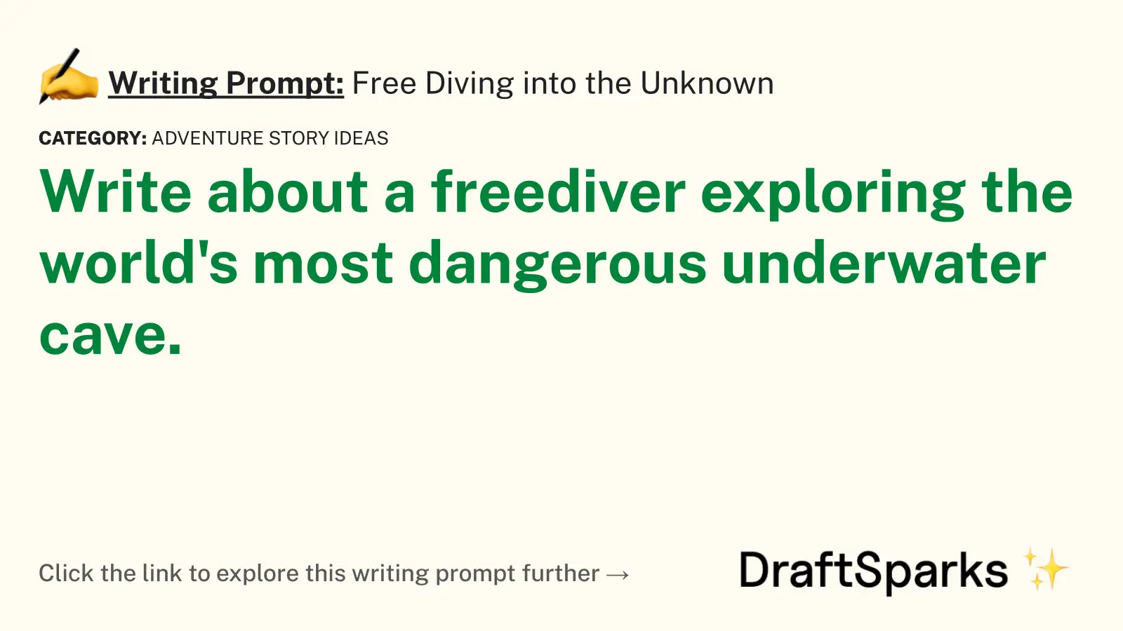 Free Diving into the Unknown