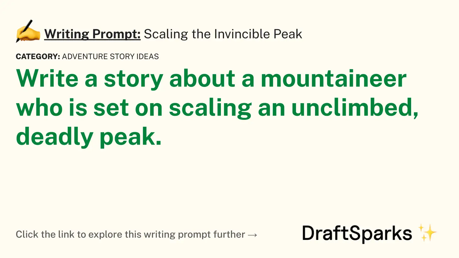 Scaling the Invincible Peak