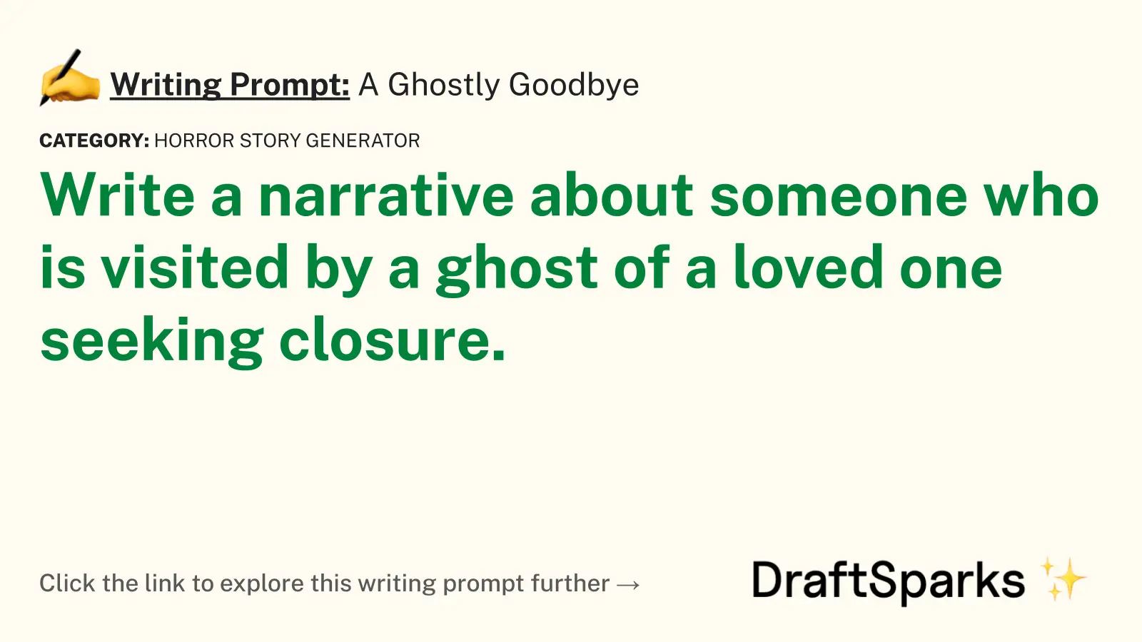A Ghostly Goodbye