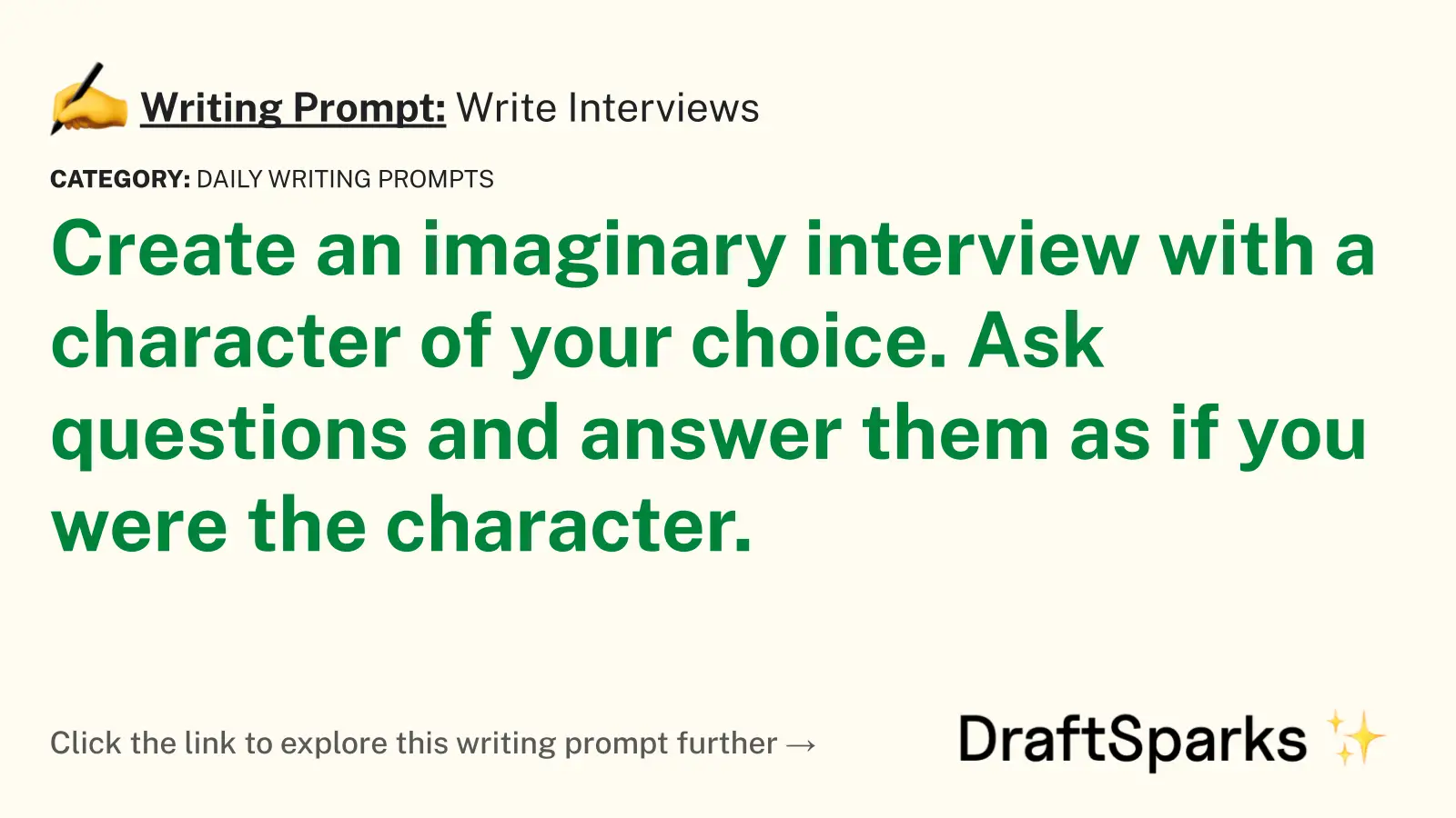 Write Interviews