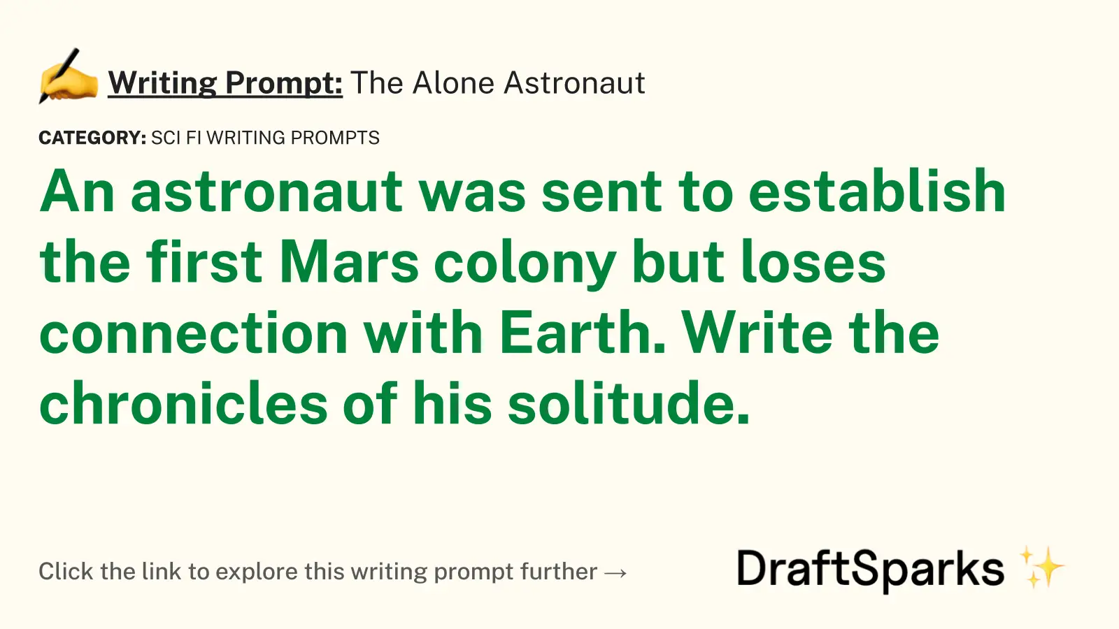 The Alone Astronaut