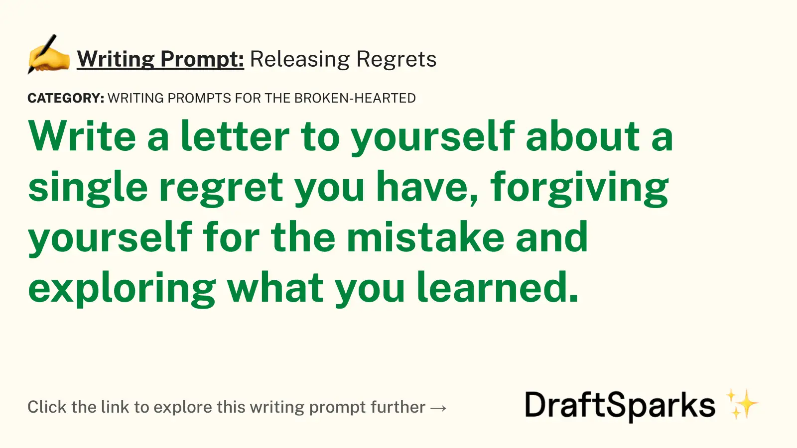 Releasing Regrets
