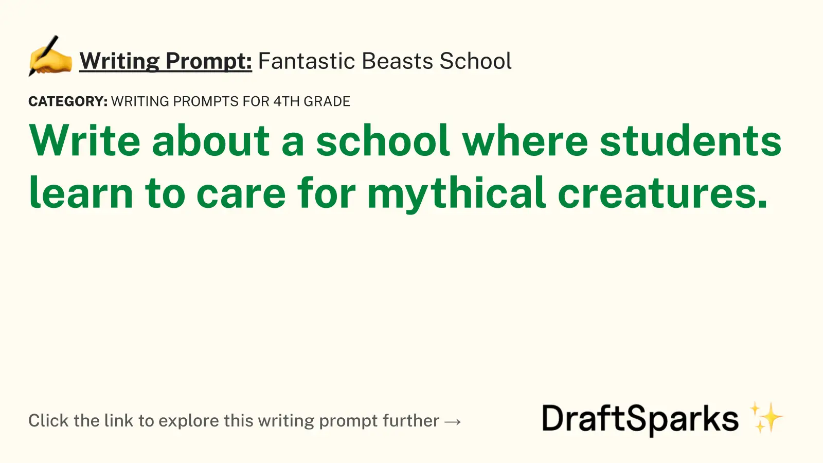 Fantastic Beasts School