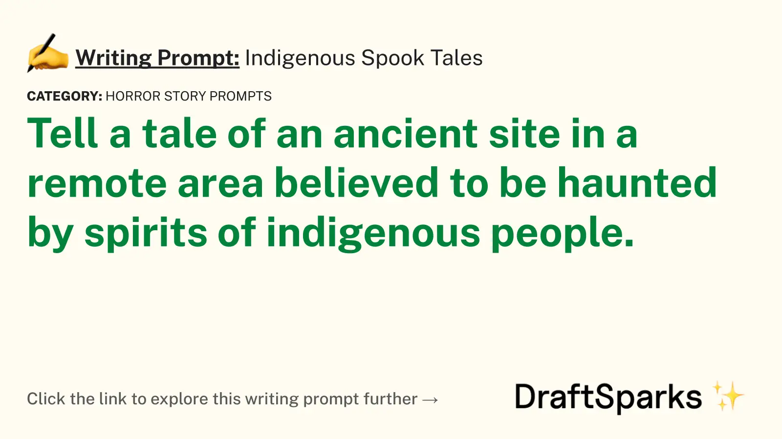 Indigenous Spook Tales
