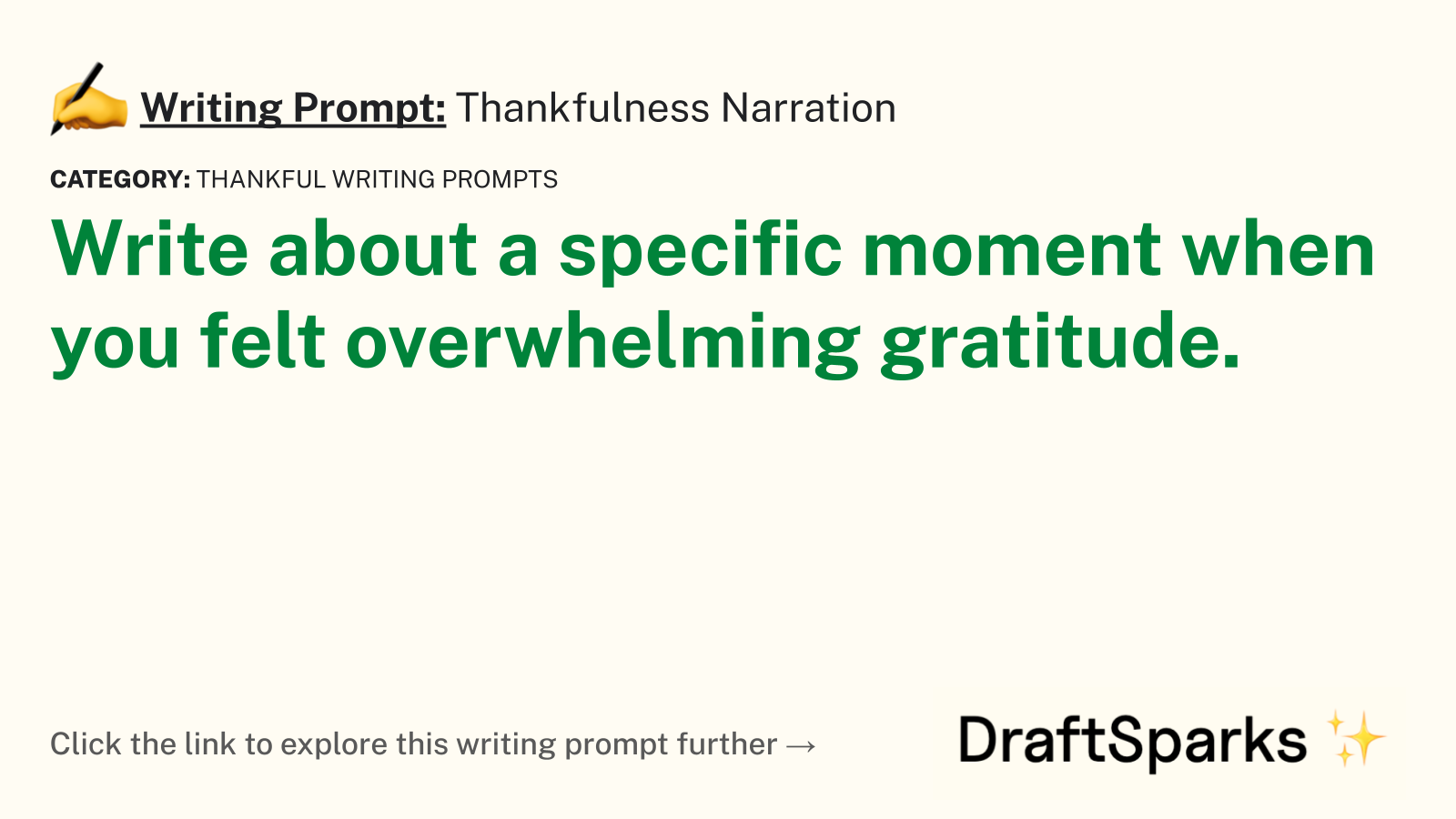 Thankfulness Narration
