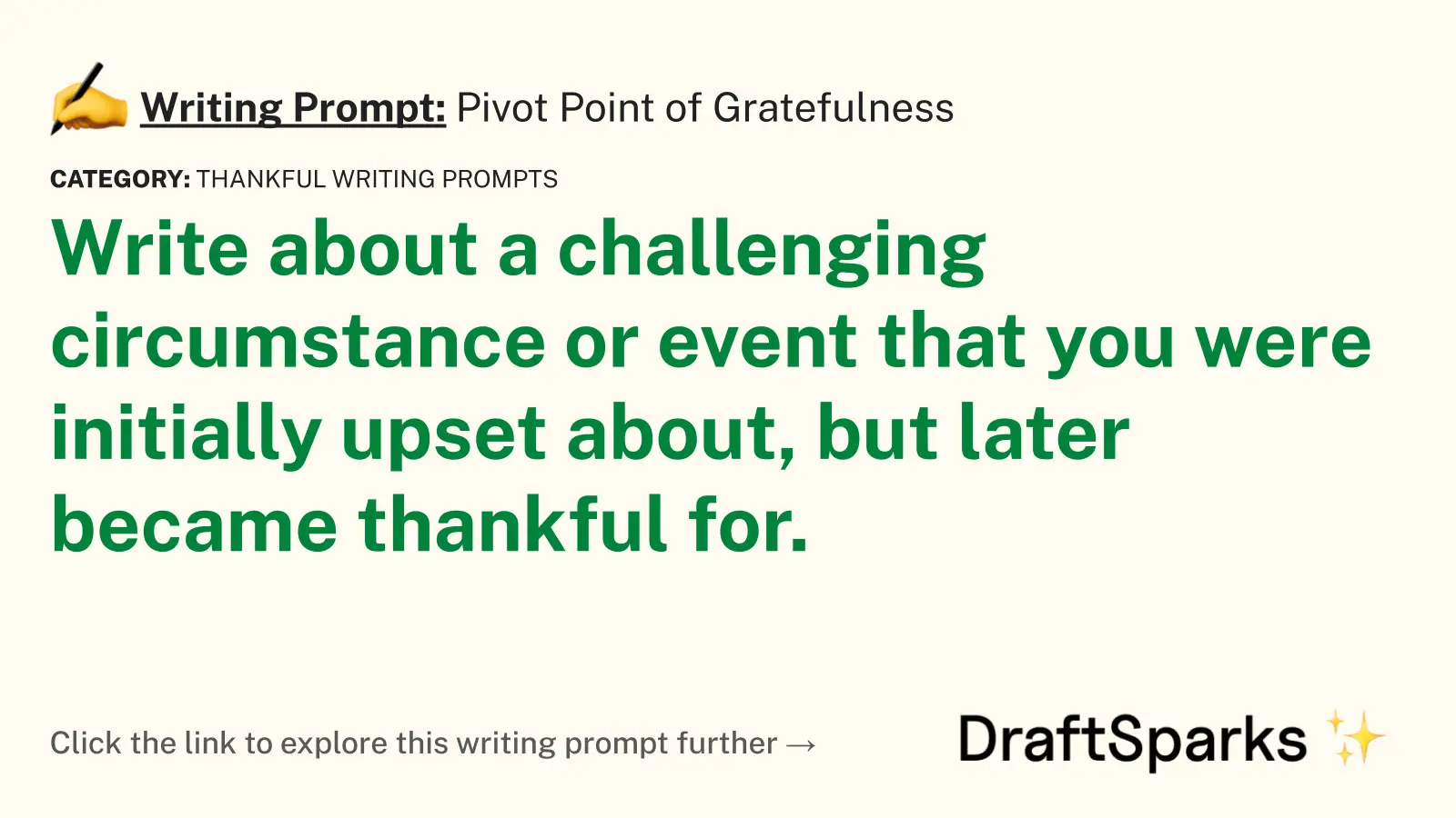 Pivot Point of Gratefulness