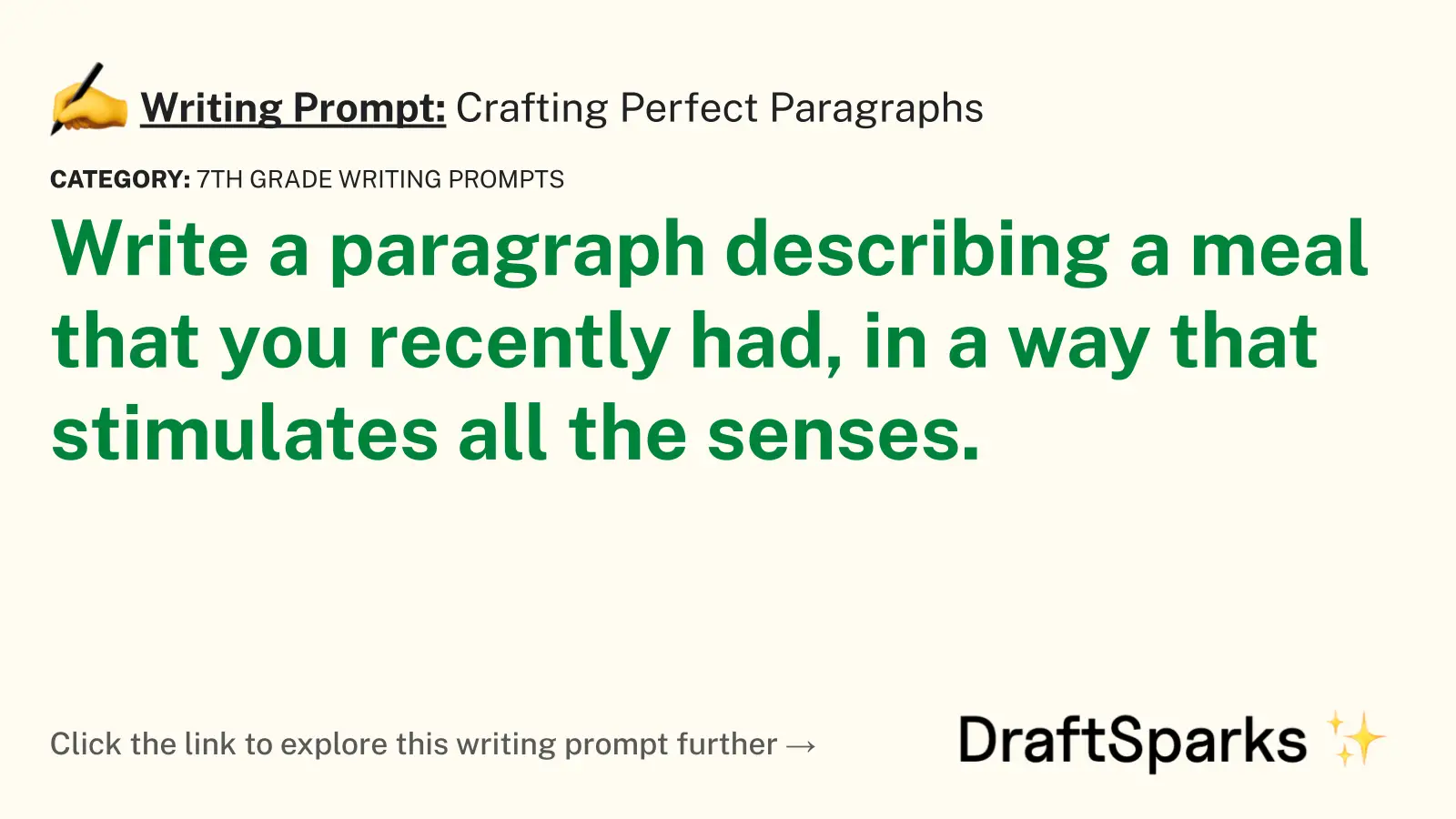 Crafting Perfect Paragraphs