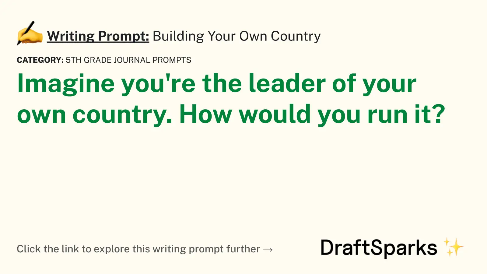 Building Your Own Country