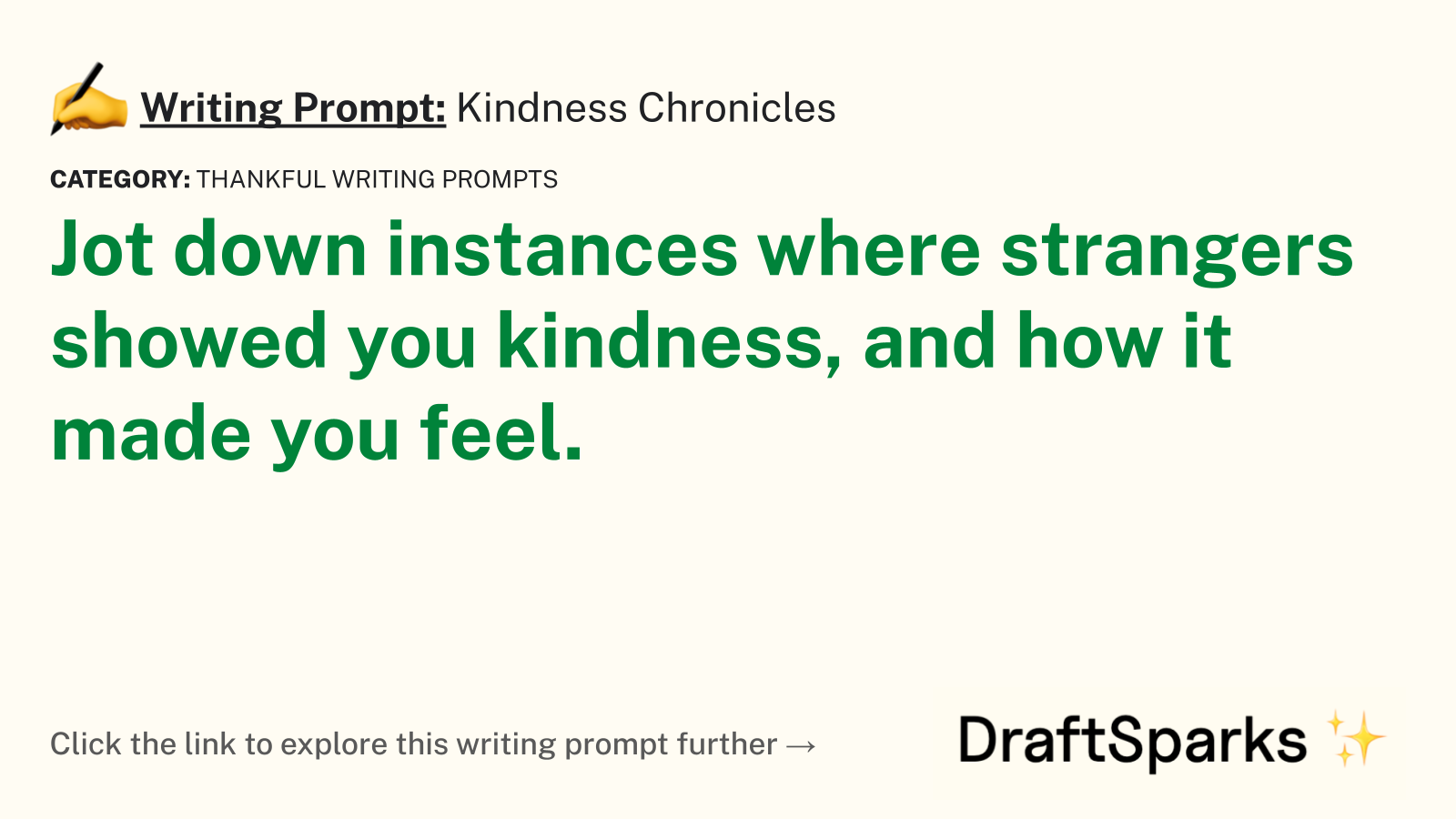 Kindness Chronicles