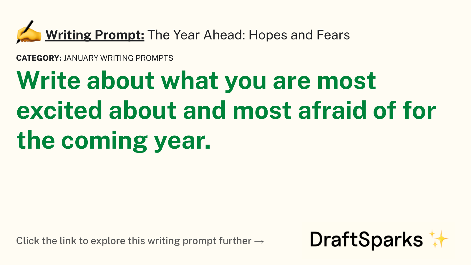The Year Ahead: Hopes and Fears